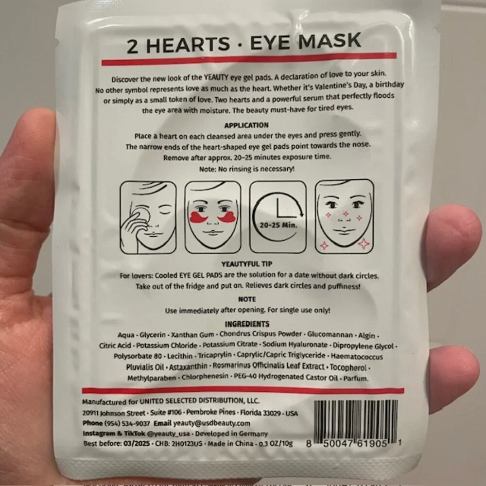 NIB Yeauty Bundle - 75 Pairs of Hydrogel Eye Masks 2Hearts Edition Hydrating